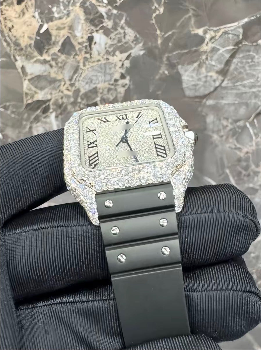 1:1 Iced Out Black Band Luxury Wrist Bling