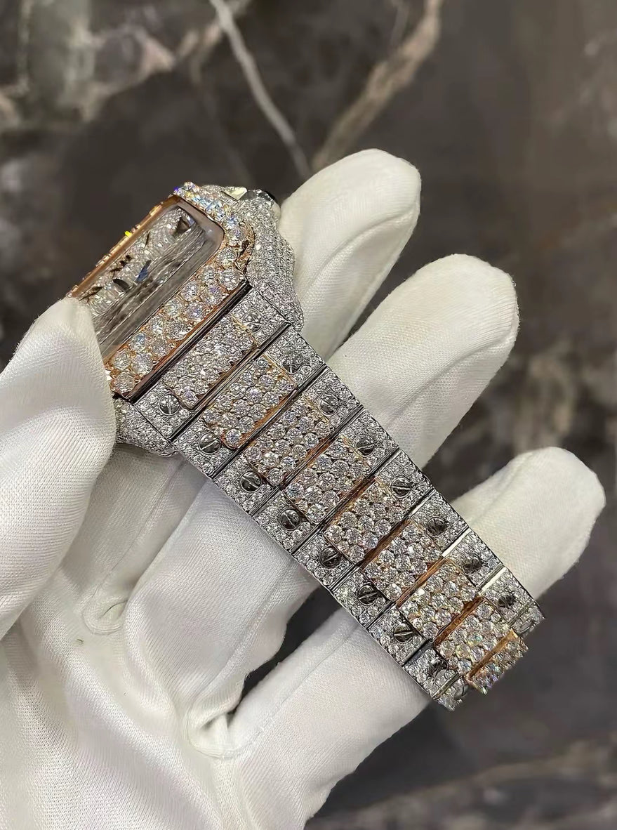 1:1 Iced Out Double Link Wrist Bling