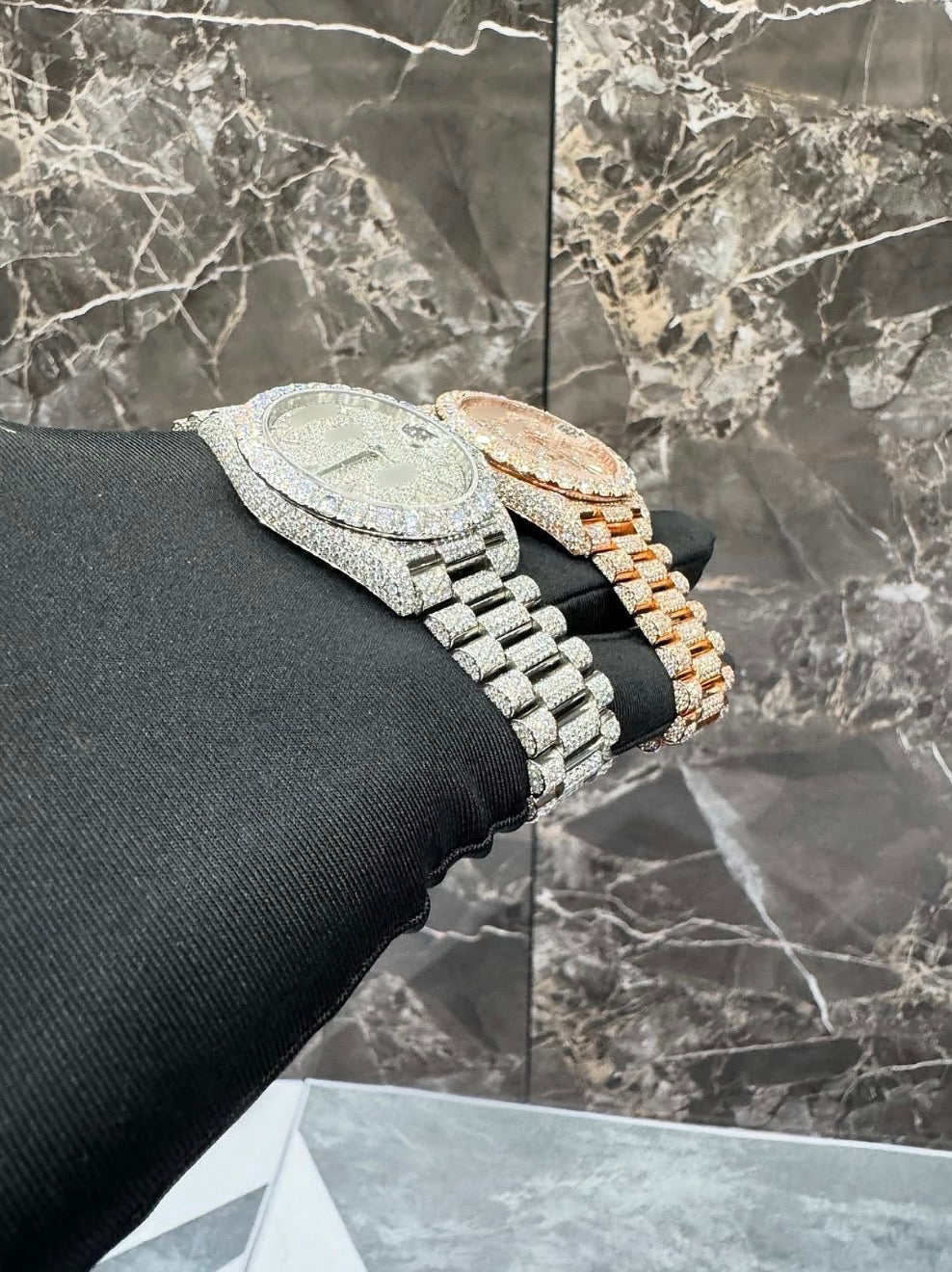 1:1 Fully Iced Out Wrist Bling Set