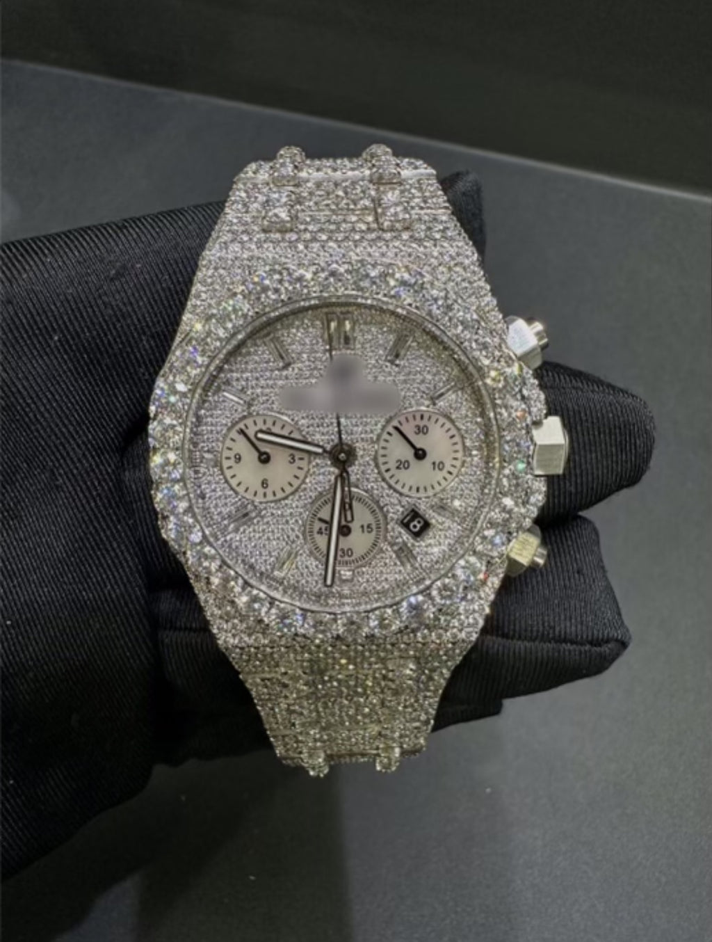 1:1 Iced Out Mini Dial Wrist Bling