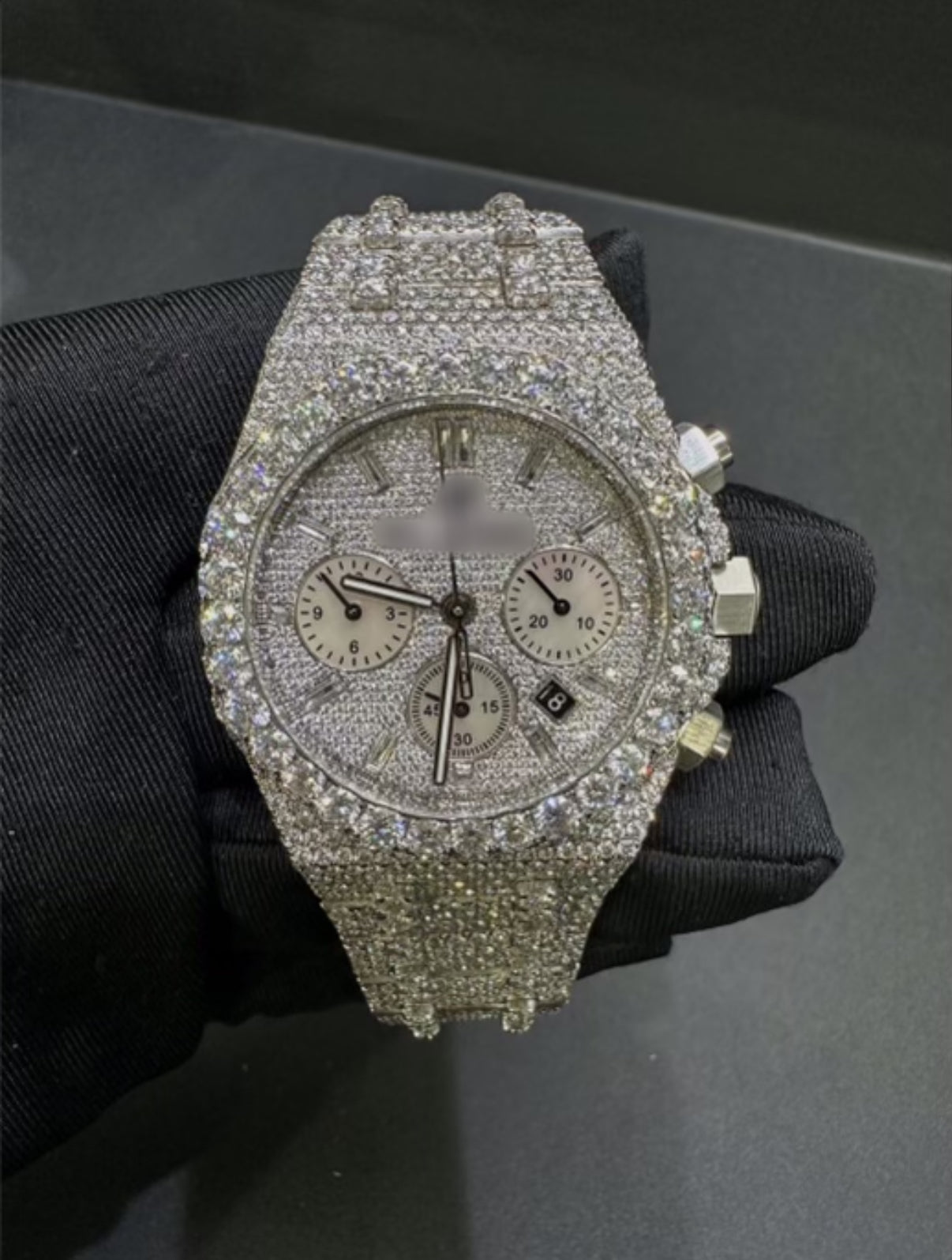 1:1 Iced Out Mini Dial Wrist Bling