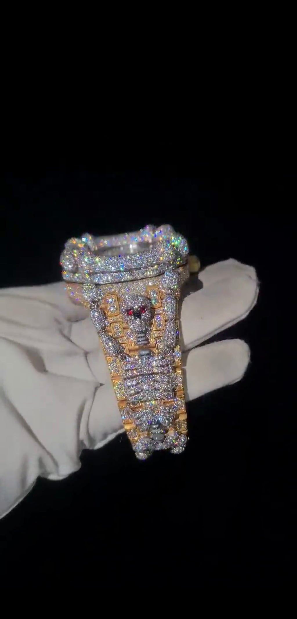 1:1 ICED OUT SKELETON WRIST BLING