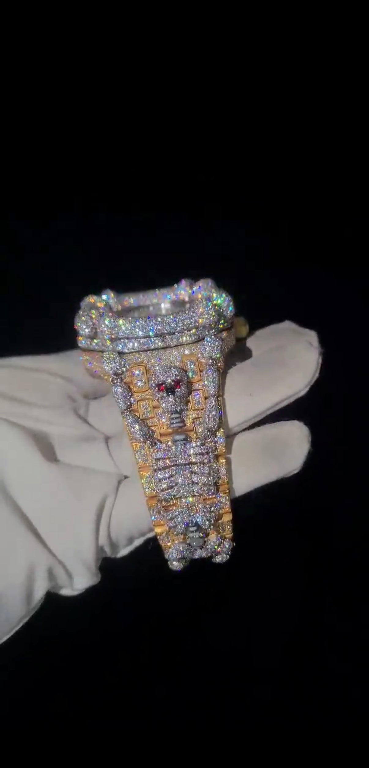 1:1 ICED OUT SKELETON WRIST BLING