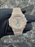 1:1 Iced Out Rose Gold Wrist Bling