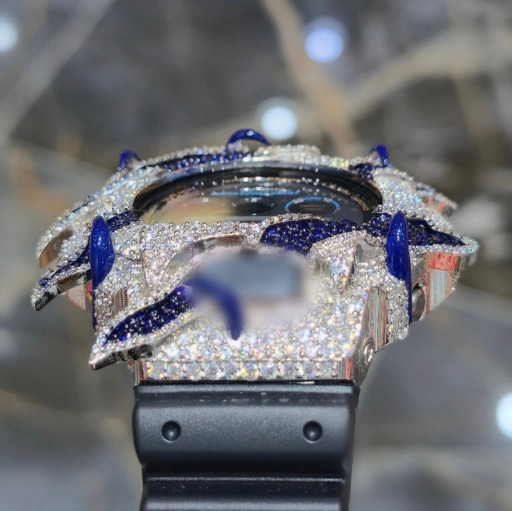 1:1 Iced Out Blue Tiger Scratch Shocker Wrist Bling