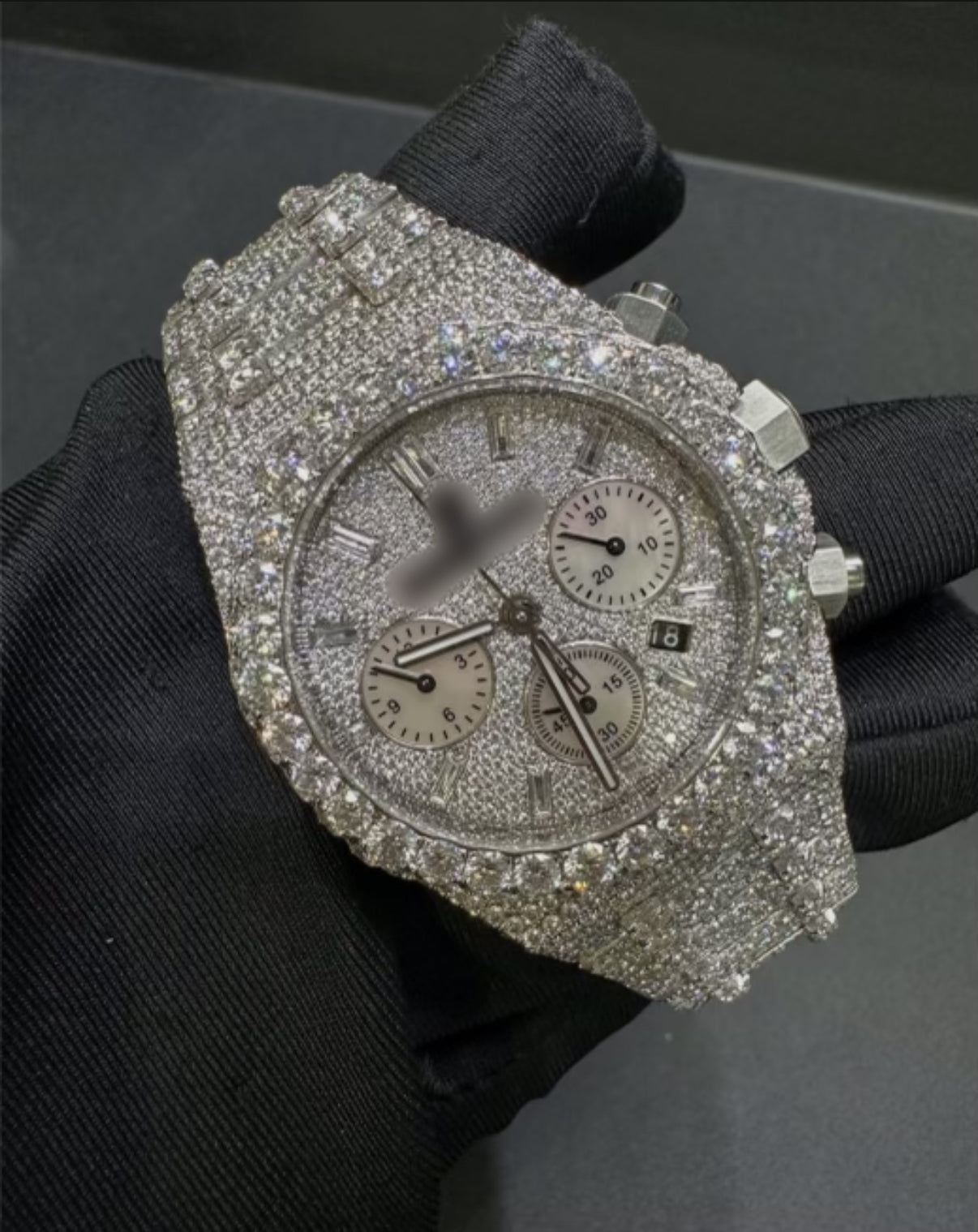 1:1 Iced Out Mini Dial Wrist Bling