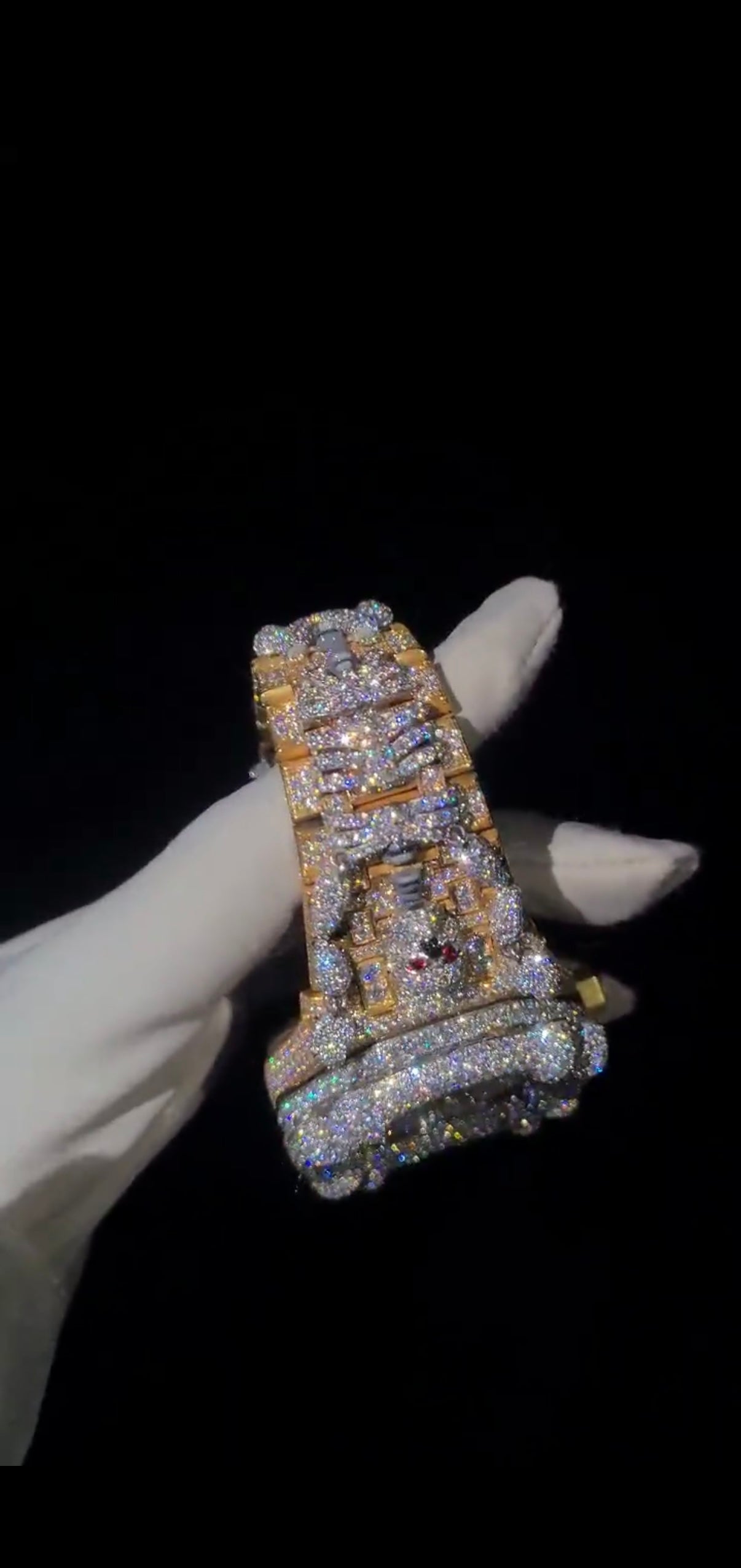 1:1 ICED OUT SKELETON WRIST BLING