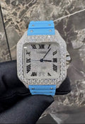 1:1 ICED OUT BABY BLUE WRIST BLING