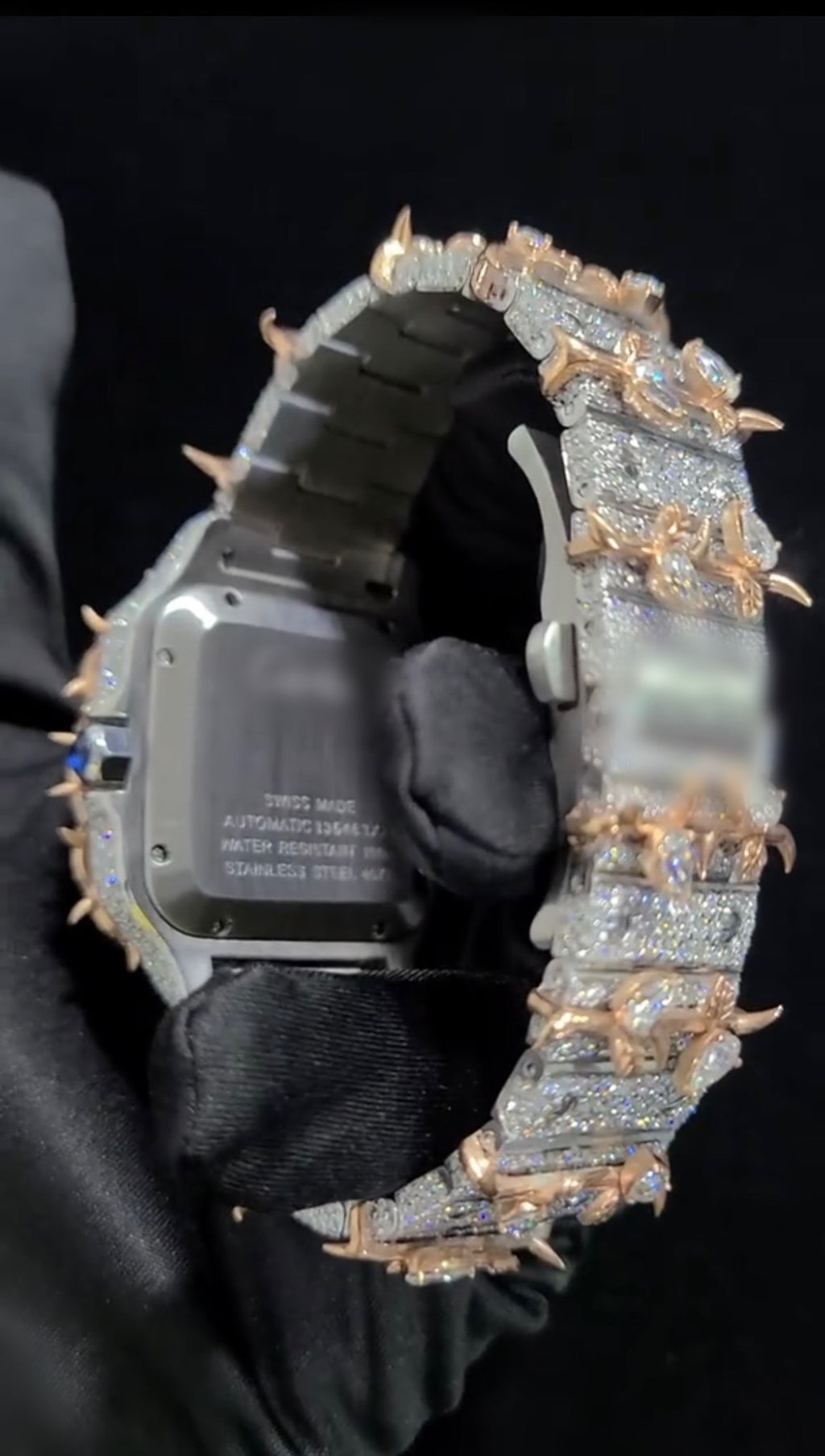 1:1 ICED OUT TWO TONE THORN WRIST BLING