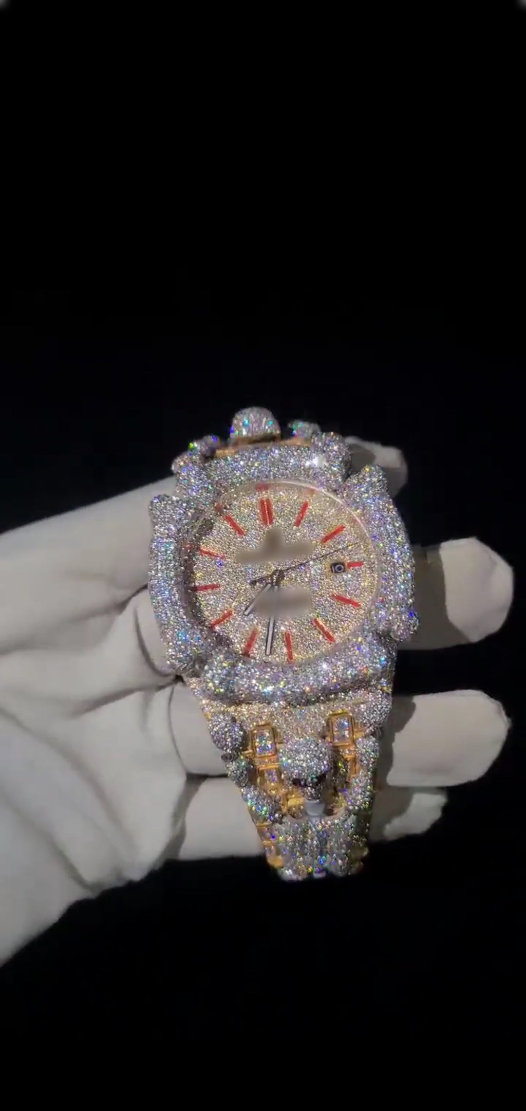 1:1 ICED OUT SKELETON WRIST BLING