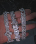 1:1 Iced Out Wrist Band Set