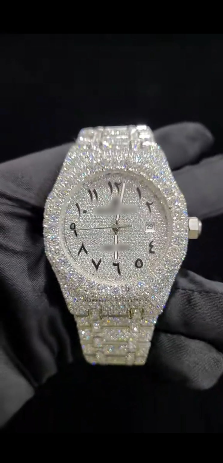1:1 Iced Out Cursive Wrist Bling