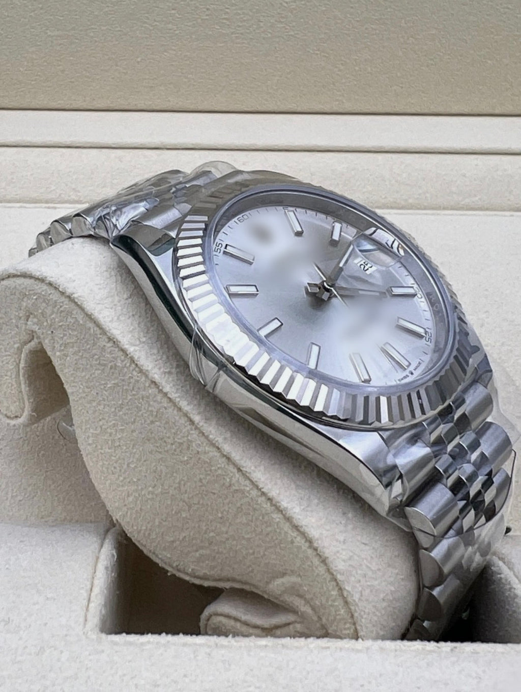 1:1 PLAIN SILVER WRIST BLING