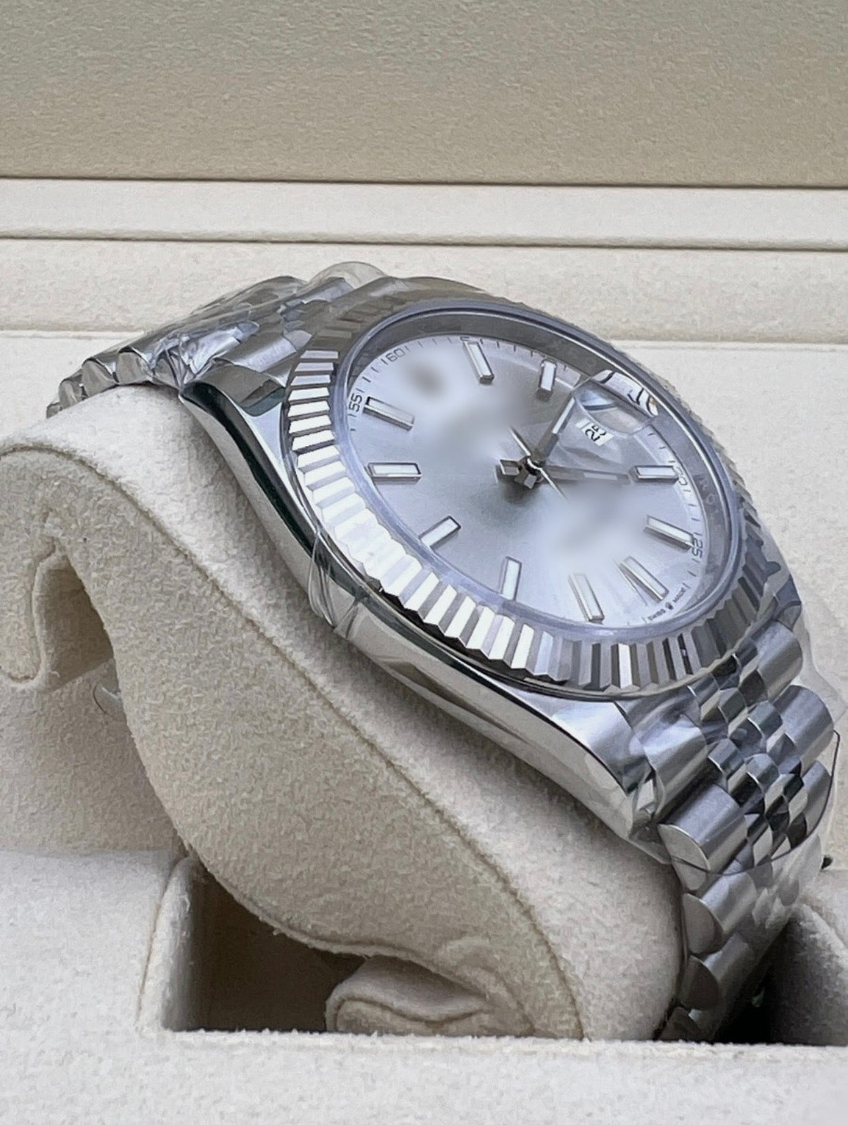 1:1 PLAIN SILVER WRIST BLING