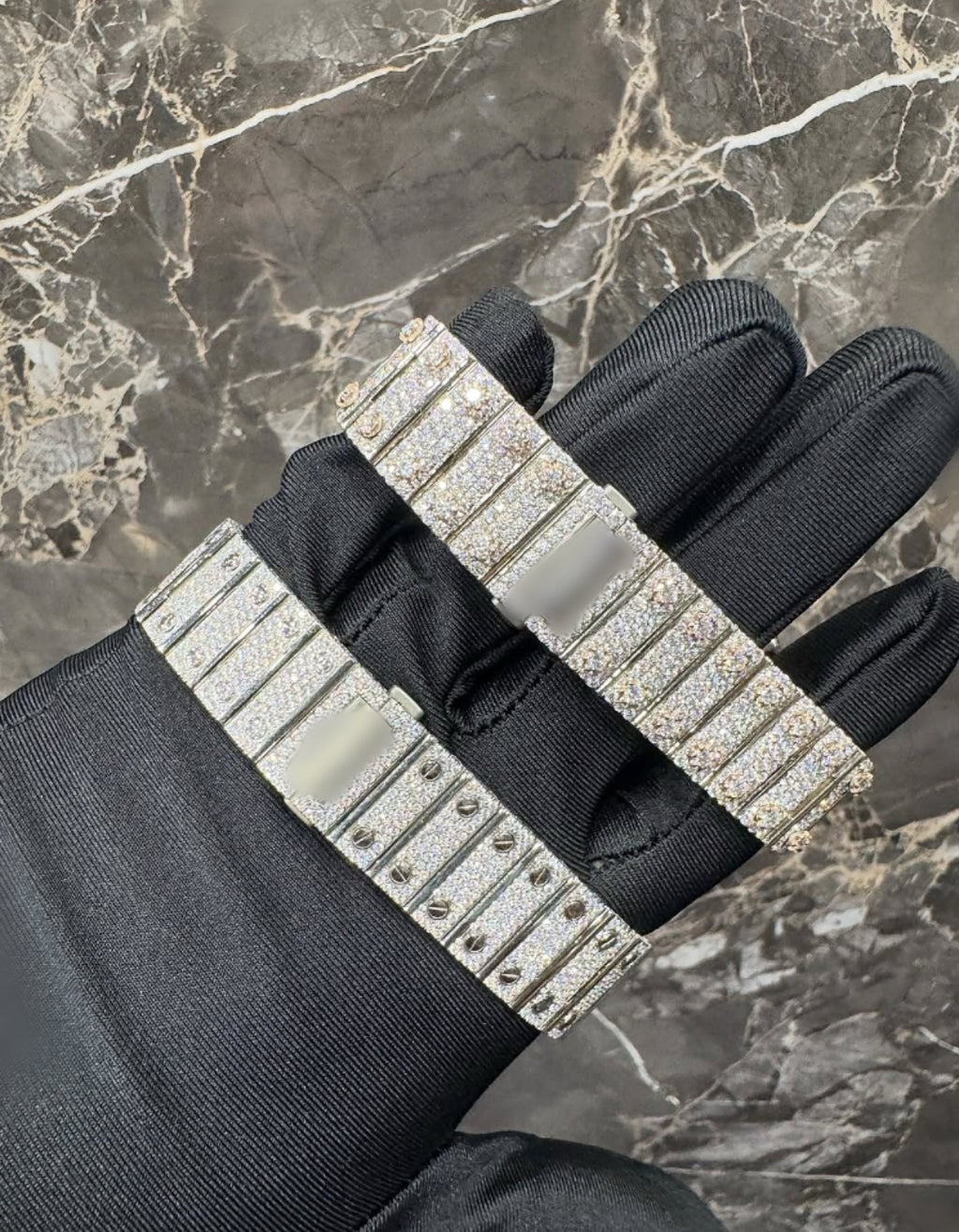 1:1 ICED OUT TWO TONE WRIST BLING SET