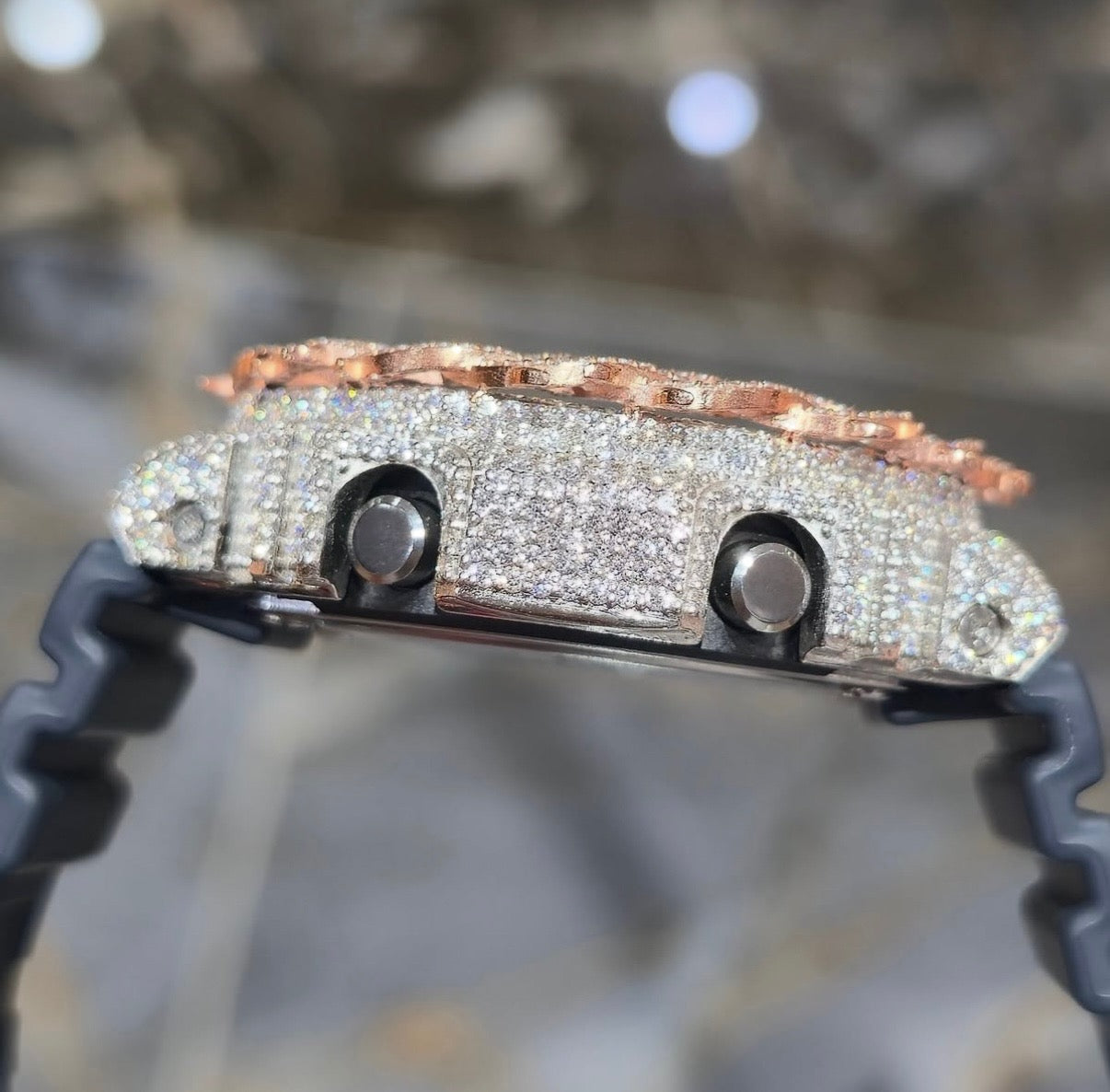 1:1 Iced Out Blue Face Thorn Shock Wrist Bling