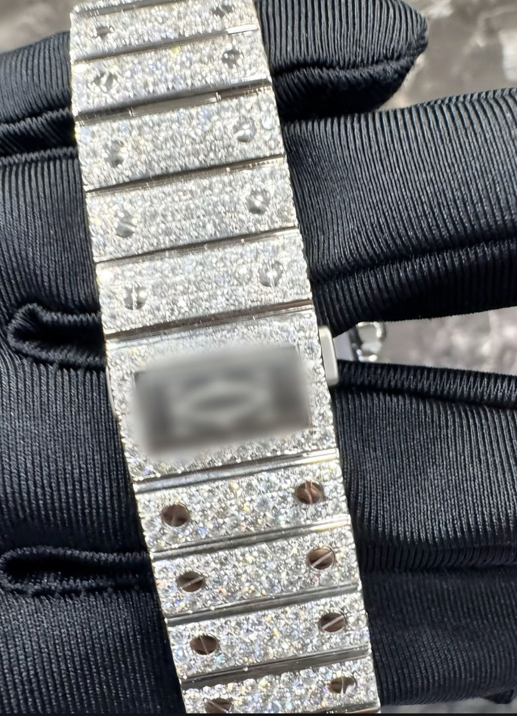 1:1 Iced Out Blue Dial Wrist Bling