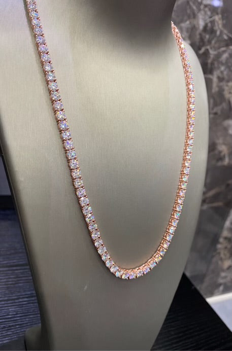 1:1 Rose Gold Iced Out Neck Bling