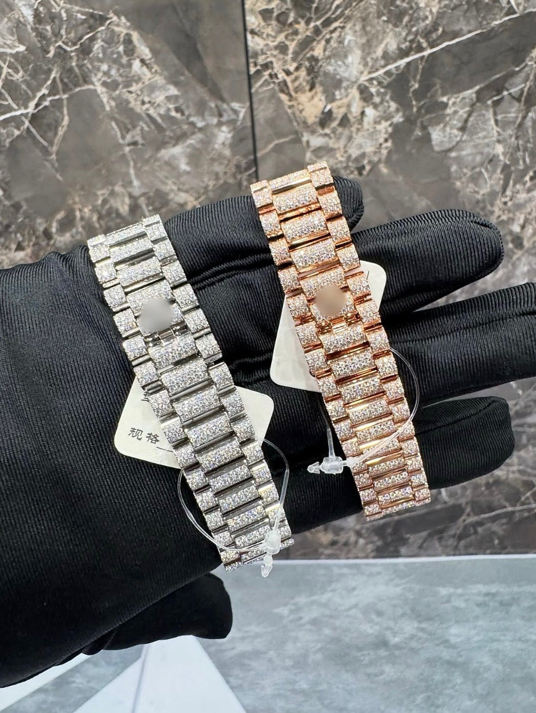 1:1 Fully Iced Out Wrist Bling Set