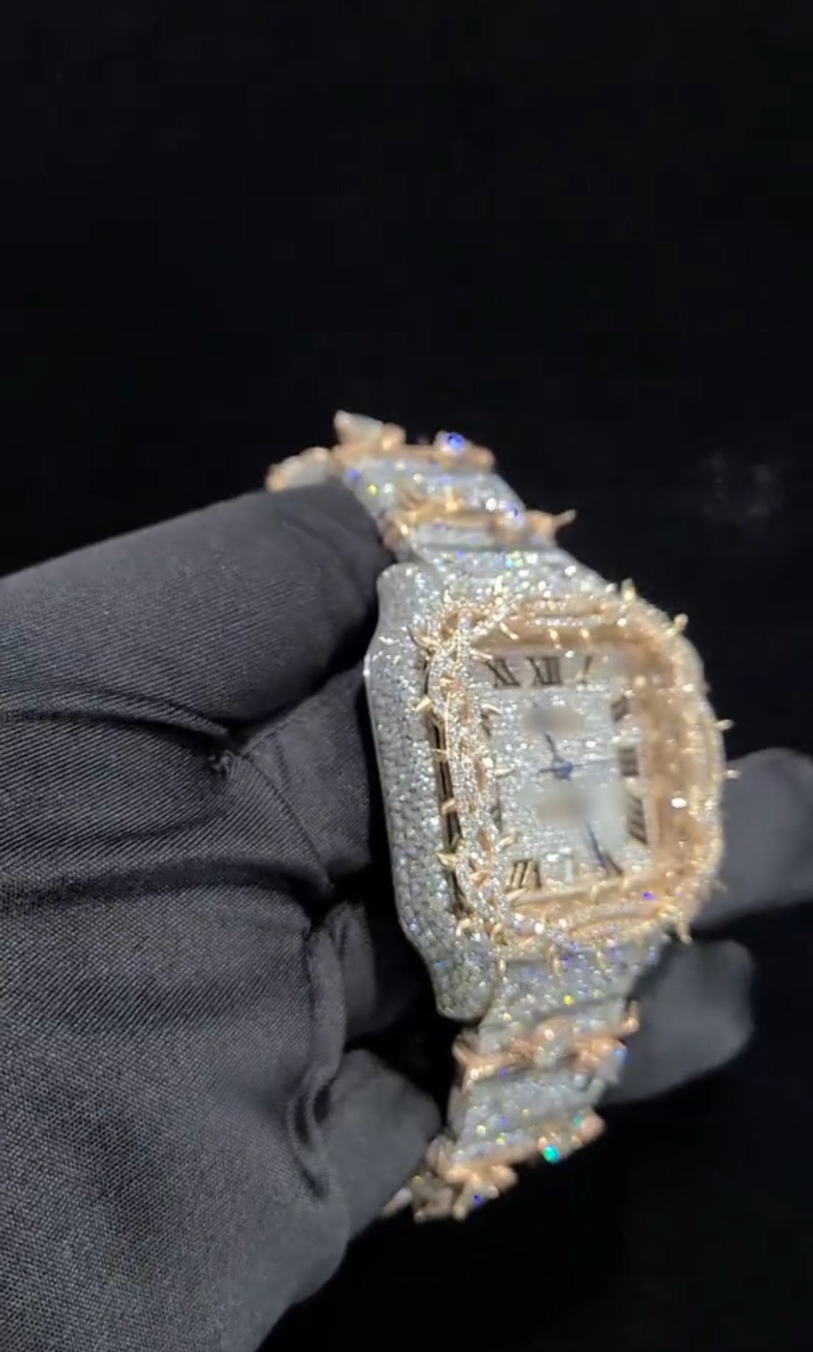1:1 ICED OUT TWO TONE THORN WRIST BLING