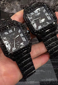 1:1 ICED OUT BLACK TWIN WEIST BLING SET