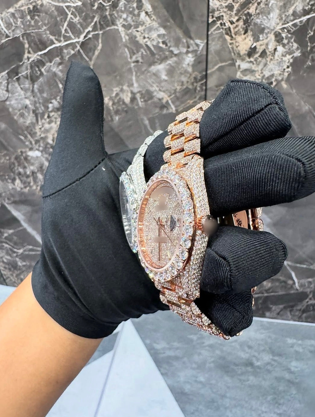 1:1 Fully Iced Out Wrist Bling Set