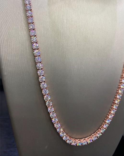 1:1 Rose Gold Iced Out Neck Bling