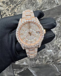 1:1 Iced Out Rose Gold Wrist Bling