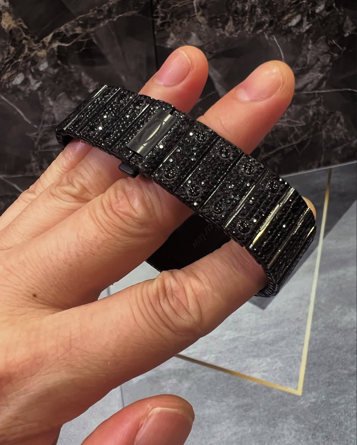 1:1 Fully Blacked Out Bussdown Wrist Bling