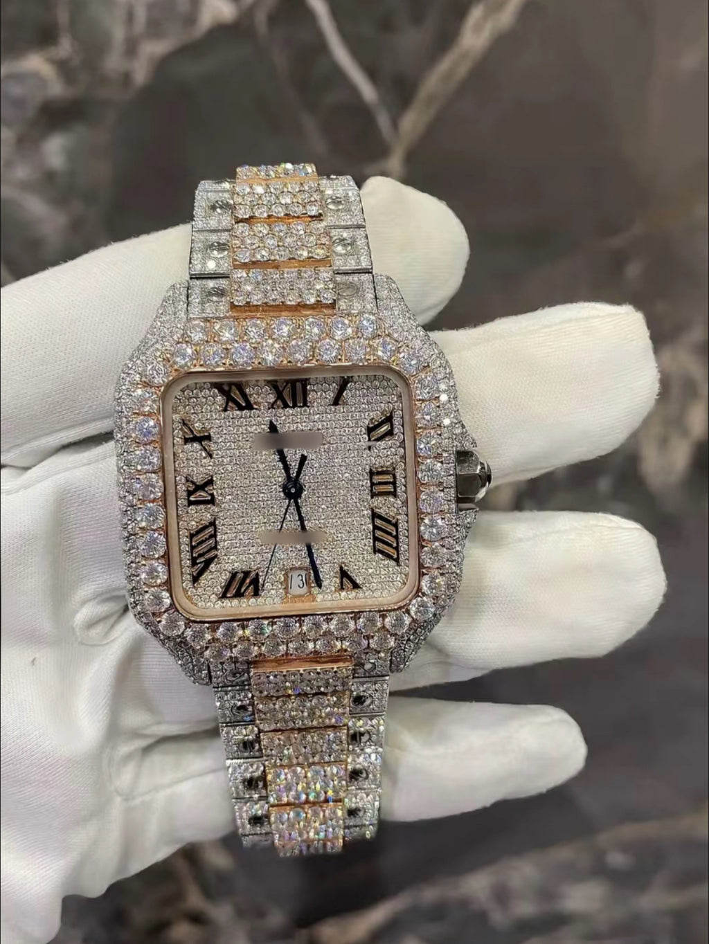 1:1 Iced Out Double Link Wrist Bling