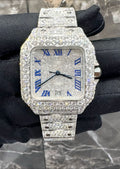 1:1 Iced Out Blue Dial Wrist Bling