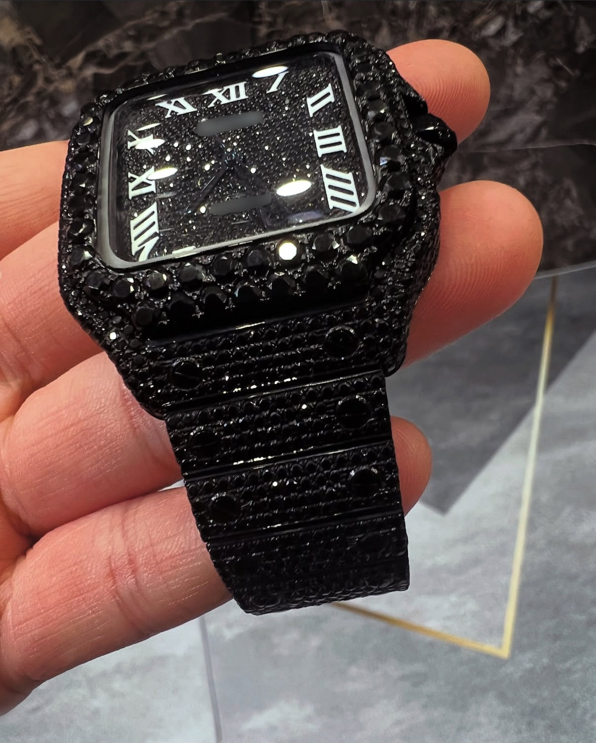 1:1 Fully Blacked Out Bussdown Wrist Bling